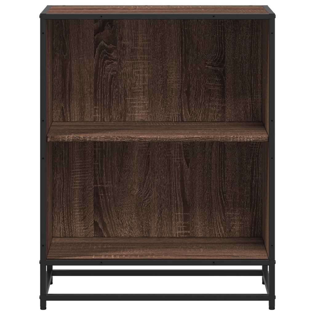 Bokhylle brun eik 60x35x76 cm konstruert tre