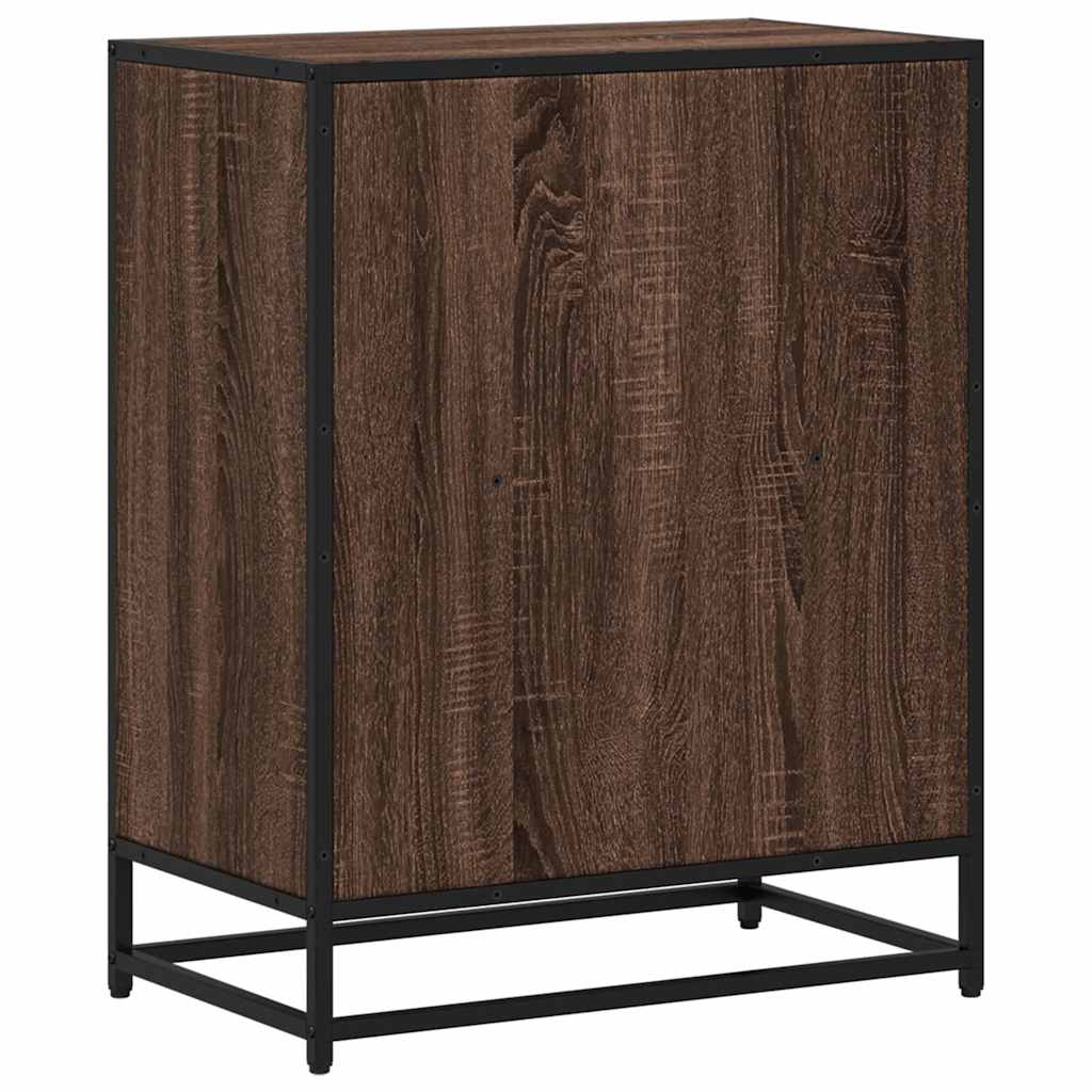 Bokhylle brun eik 60x35x76 cm konstruert tre