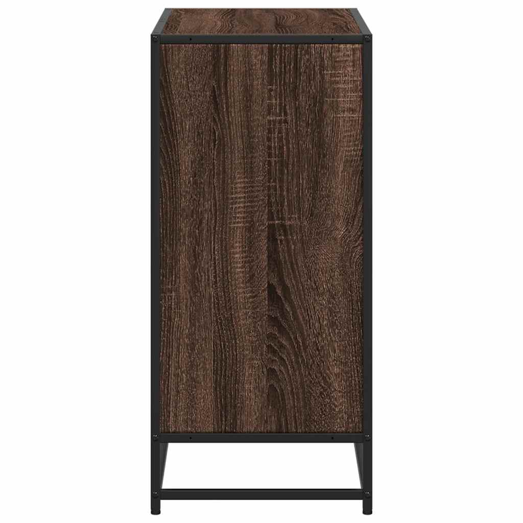 Bokhylle brun eik 80,5x35x76 cm konstruert tre
