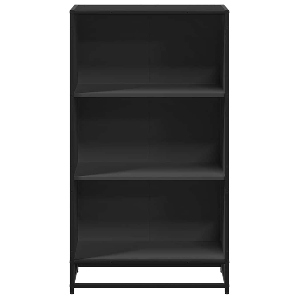 Bokhylle svart 60x35x107,5 cm konstruert tre