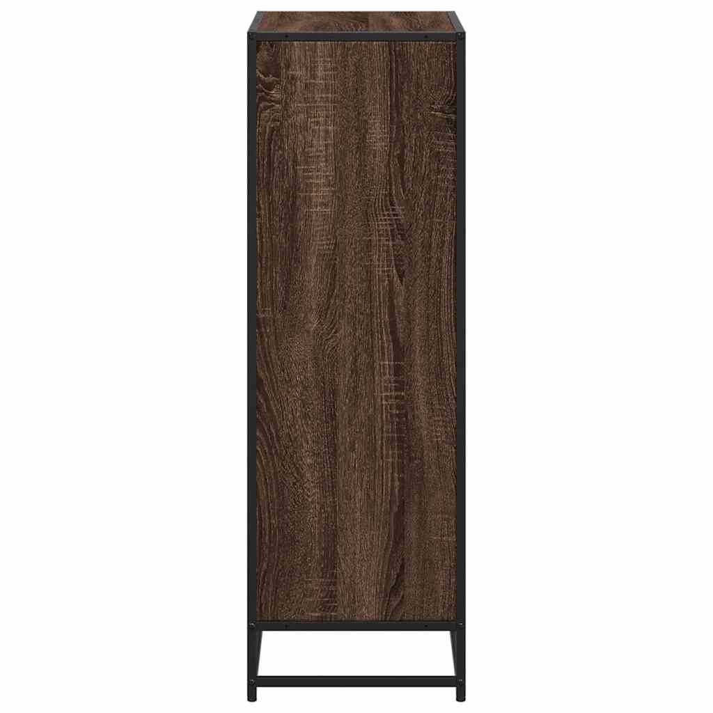 Bokhylle brun eik 60x35x107,5 cm konstruert tre