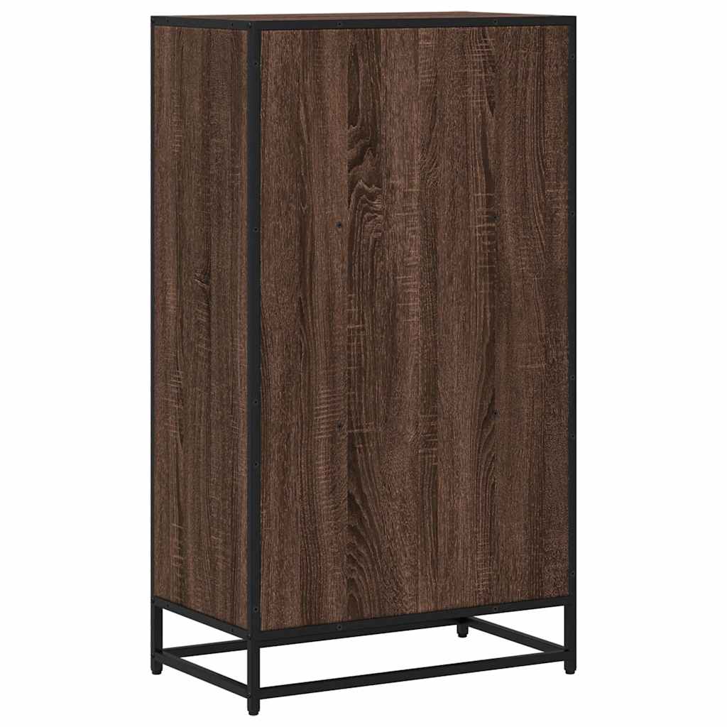 Bokhylle brun eik 60x35x107,5 cm konstruert tre