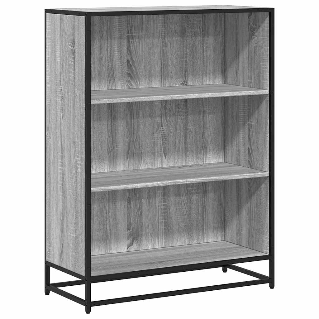 Bokhylle grå sonoma 80,5x35x107,5 cm konstruert tre