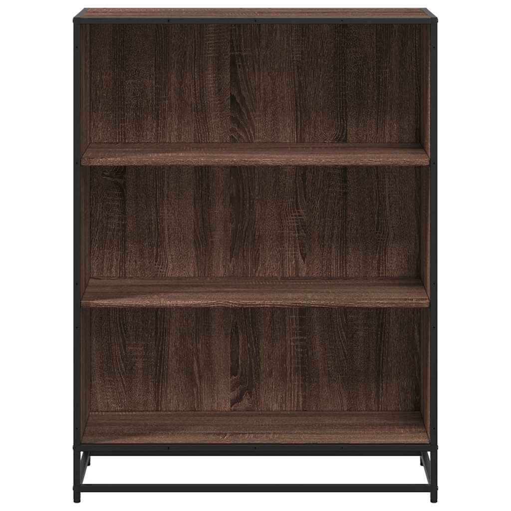Bokhylle brun eik 80,5x35x107,5 cm konstruert tre