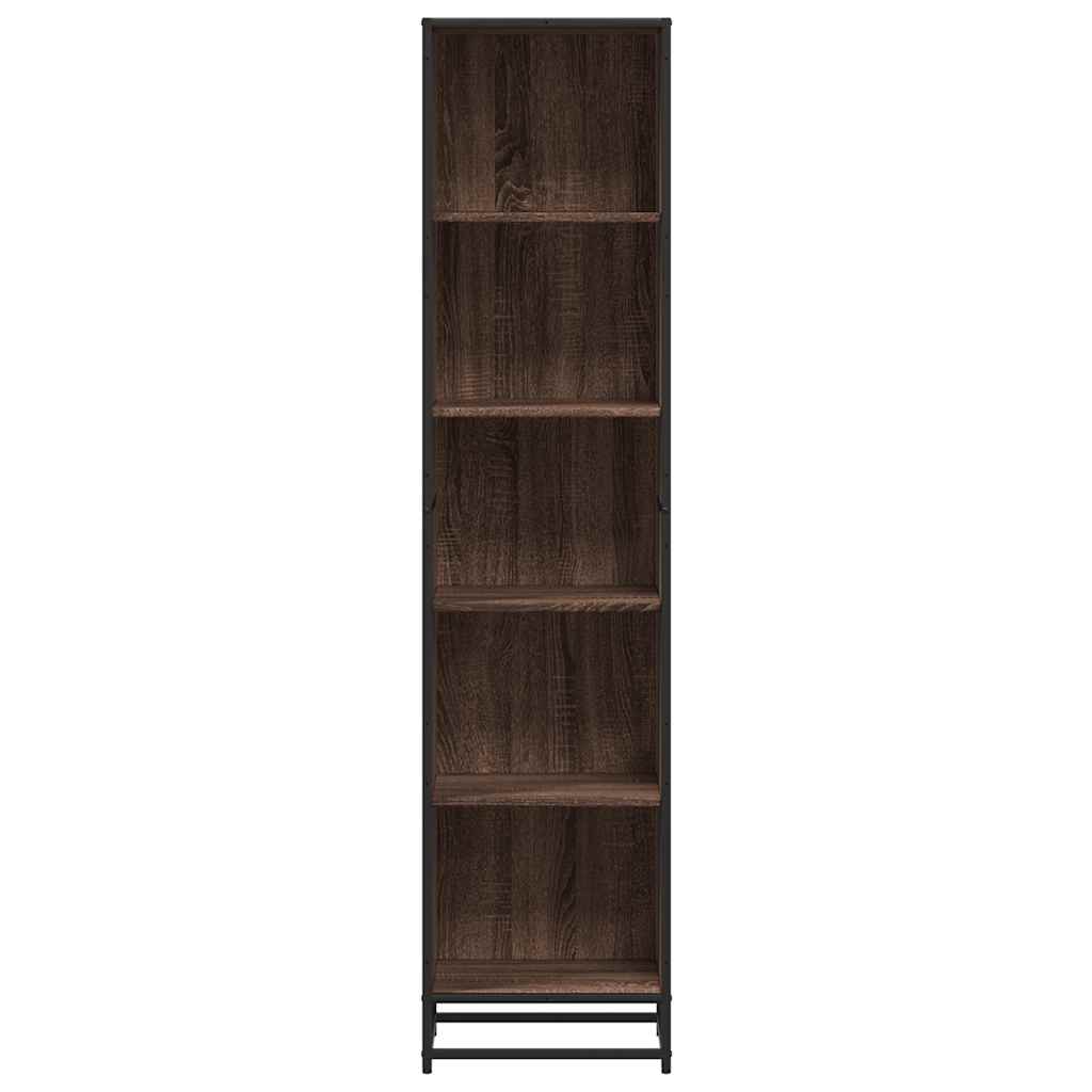 Bokhylle brun eik 40x35x170,5 cm konstruert tre