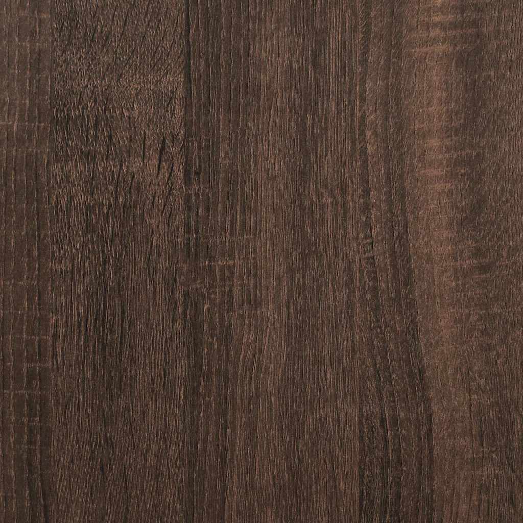 Bokhylle brun eik 65,5x33x107,5 cm konstruert tre