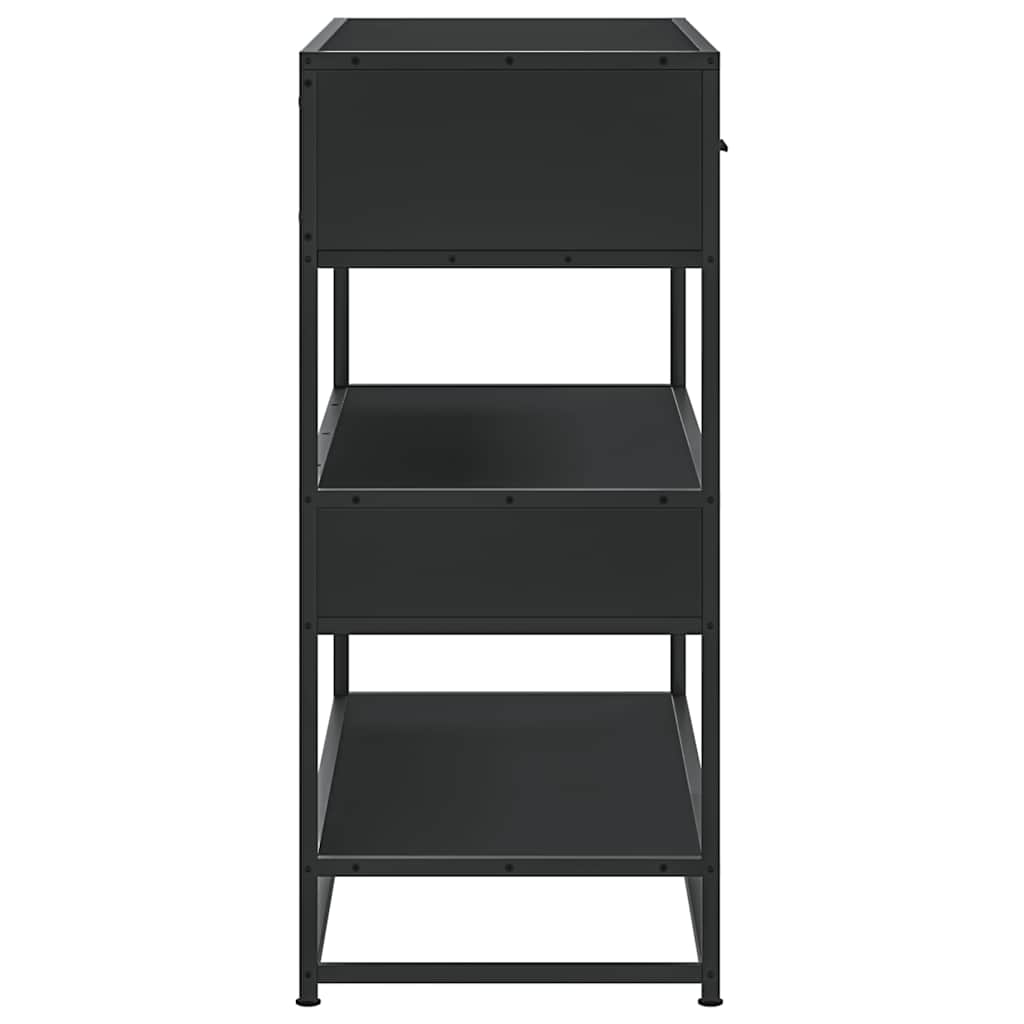 Konsollbord svart 90x35x80 cm konstruert tre
