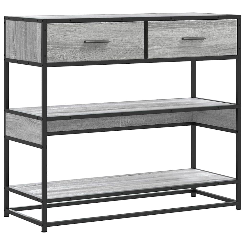 Konsollbord grå sonoma 90x35x80 cm konstruert tre