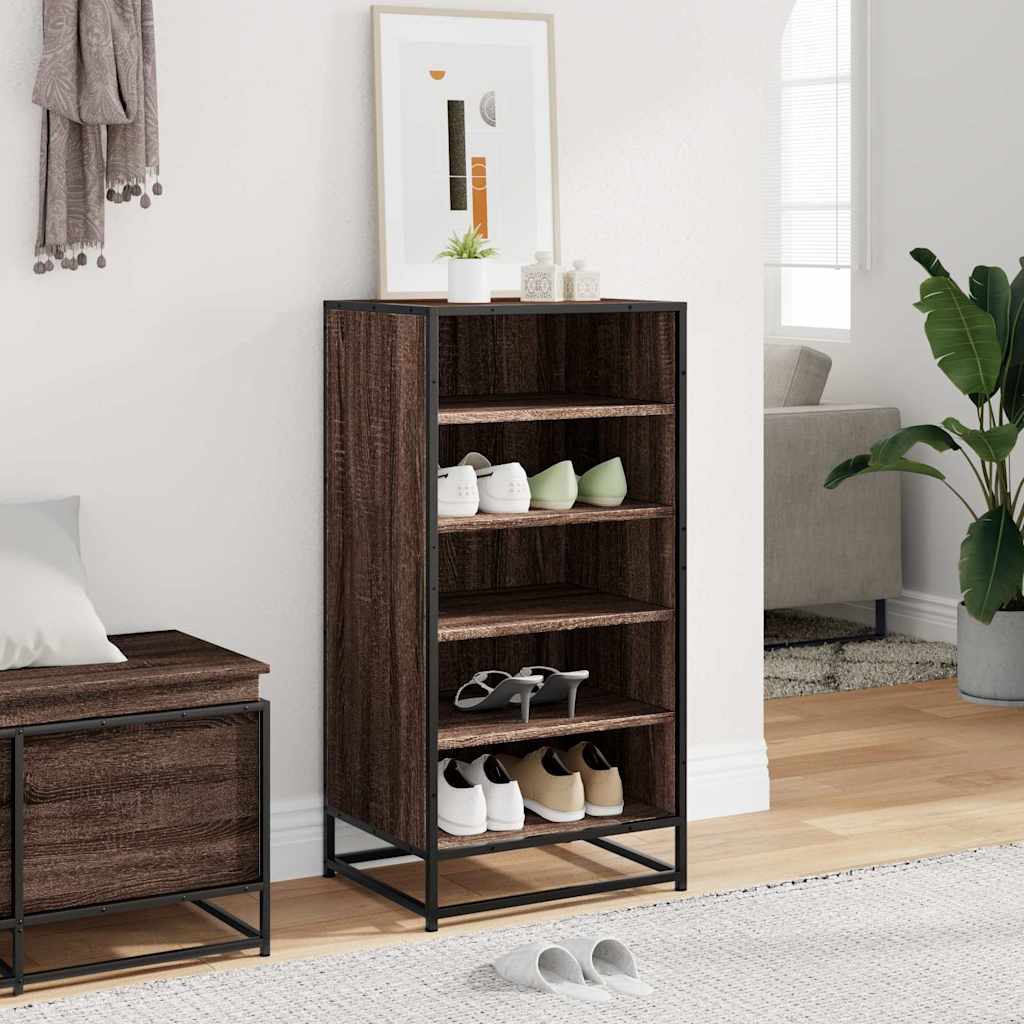 Skohylle brun eik 48x38x97,5 cm konstruert tre