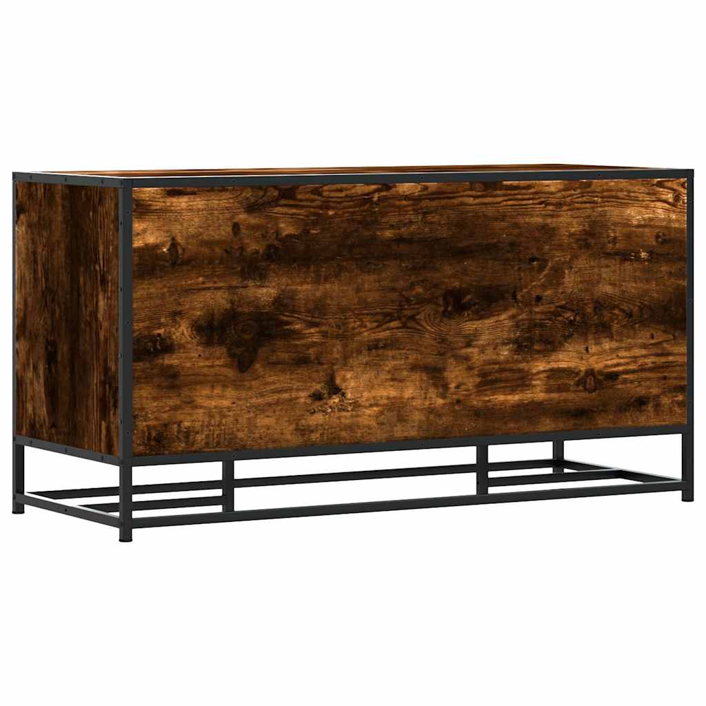 Skobenk røkt eik 100x40x53,5 cm konstruert tre og metall