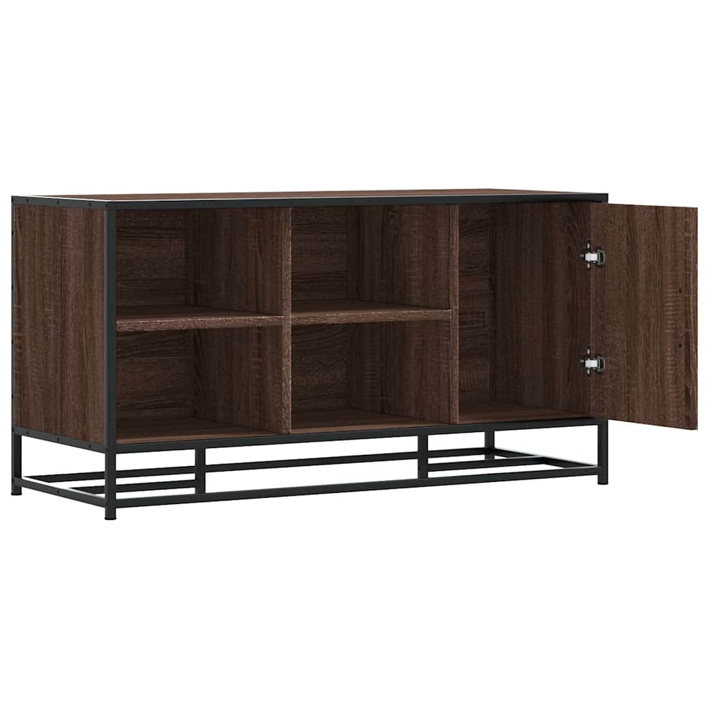 Skobenk brun eik 100x40x53,5 cm konstruert tre og metall
