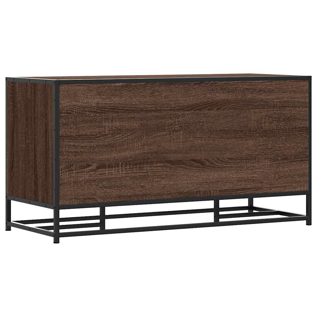 Skobenk brun eik 100x40x53,5 cm konstruert tre og metall