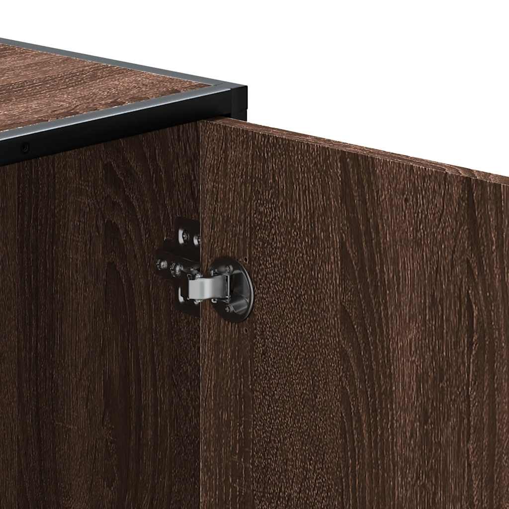 Skobenk brun eik 100x40x53,5 cm konstruert tre og metall