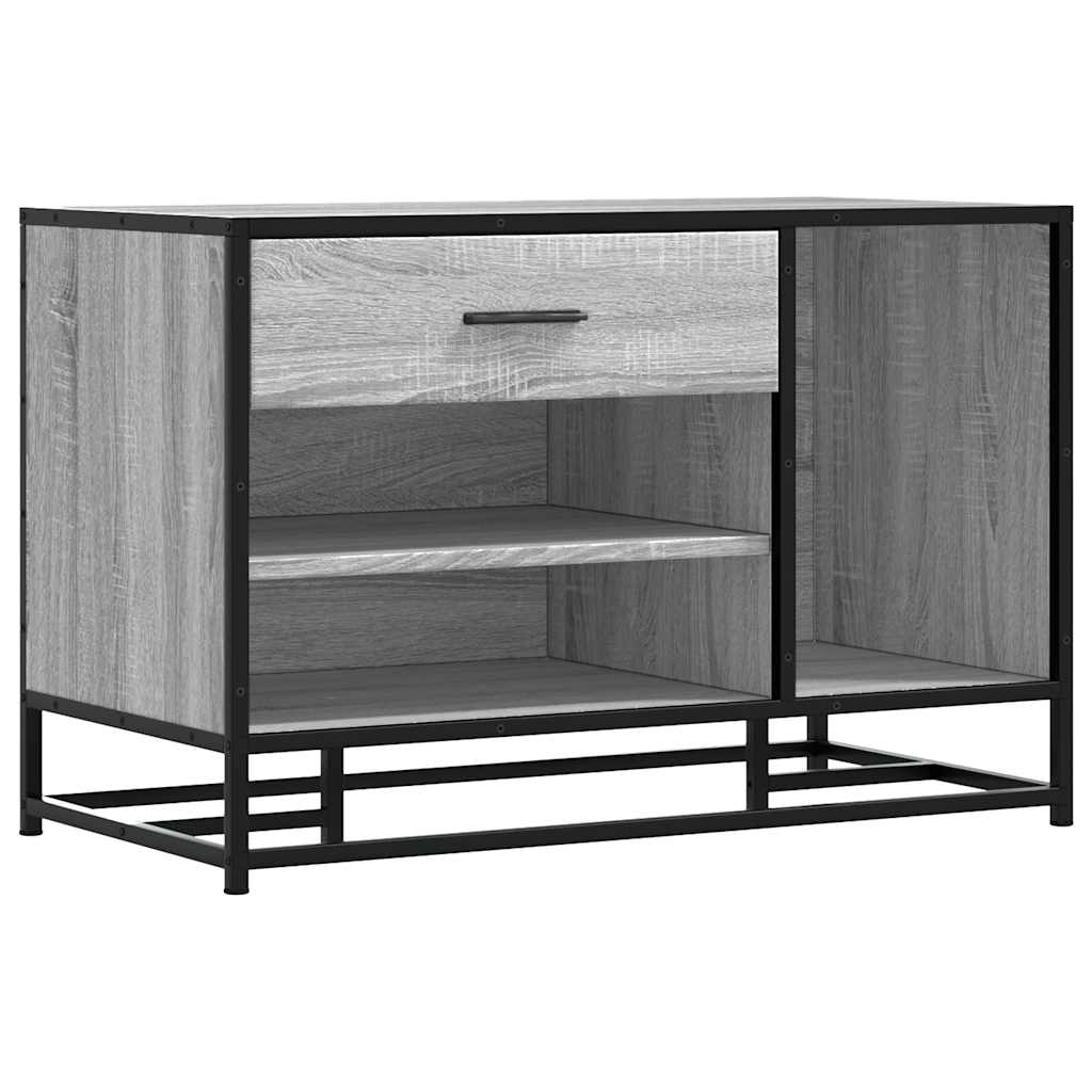 Skobenk grå sonoma 80x40x53,5 cm konstruert tre og metall