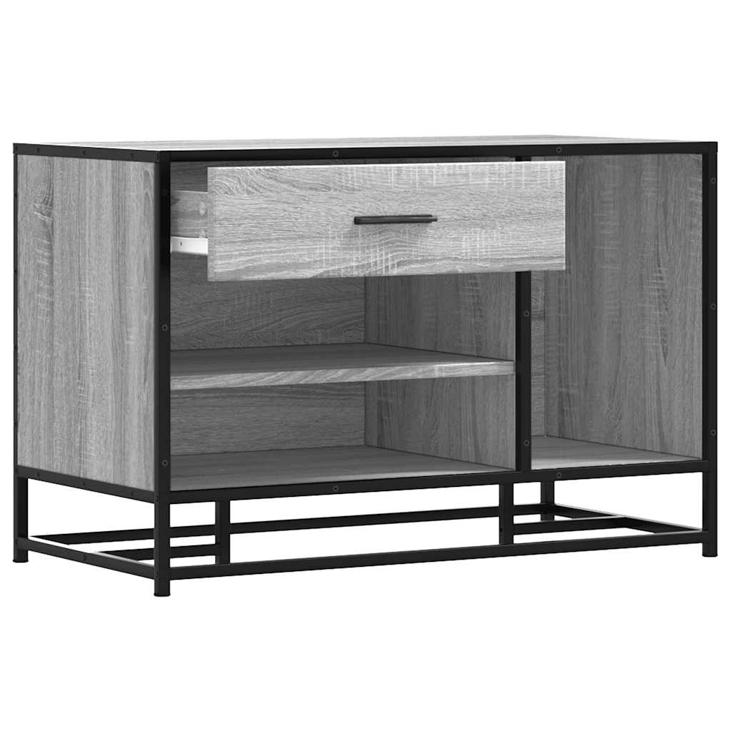Skobenk grå sonoma 80x40x53,5 cm konstruert tre og metall