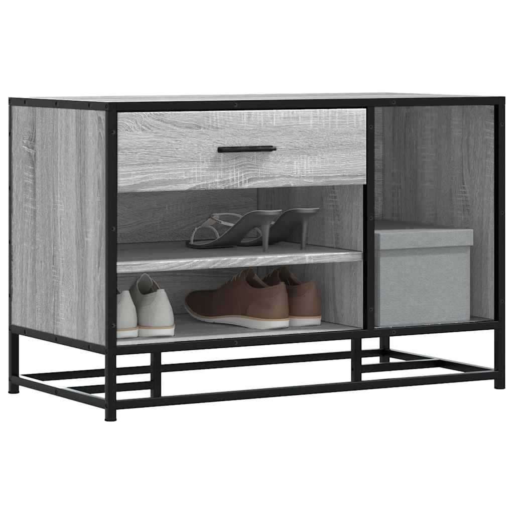 Skobenk grå sonoma 80x40x53,5 cm konstruert tre og metall