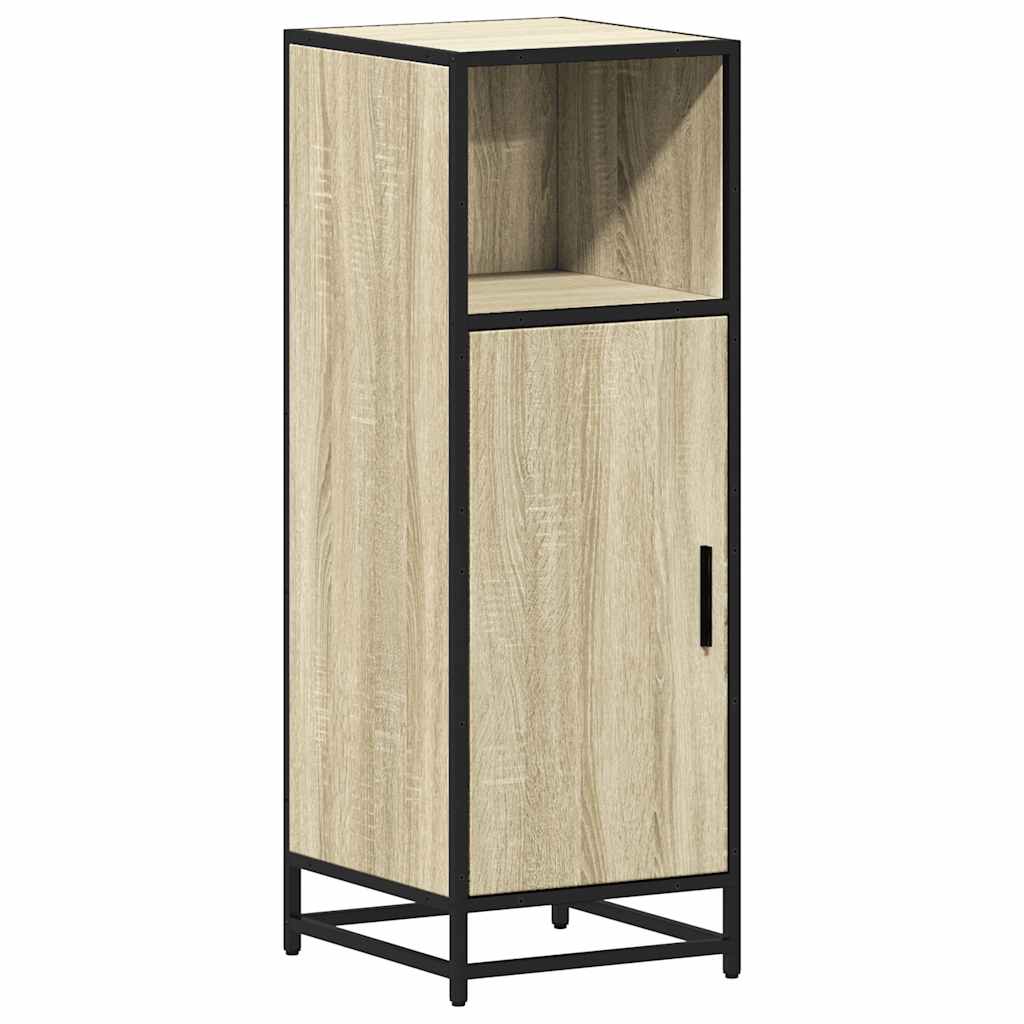 Baderomsskap Sonoma eik 35x37,5x100 cm konstruert tre