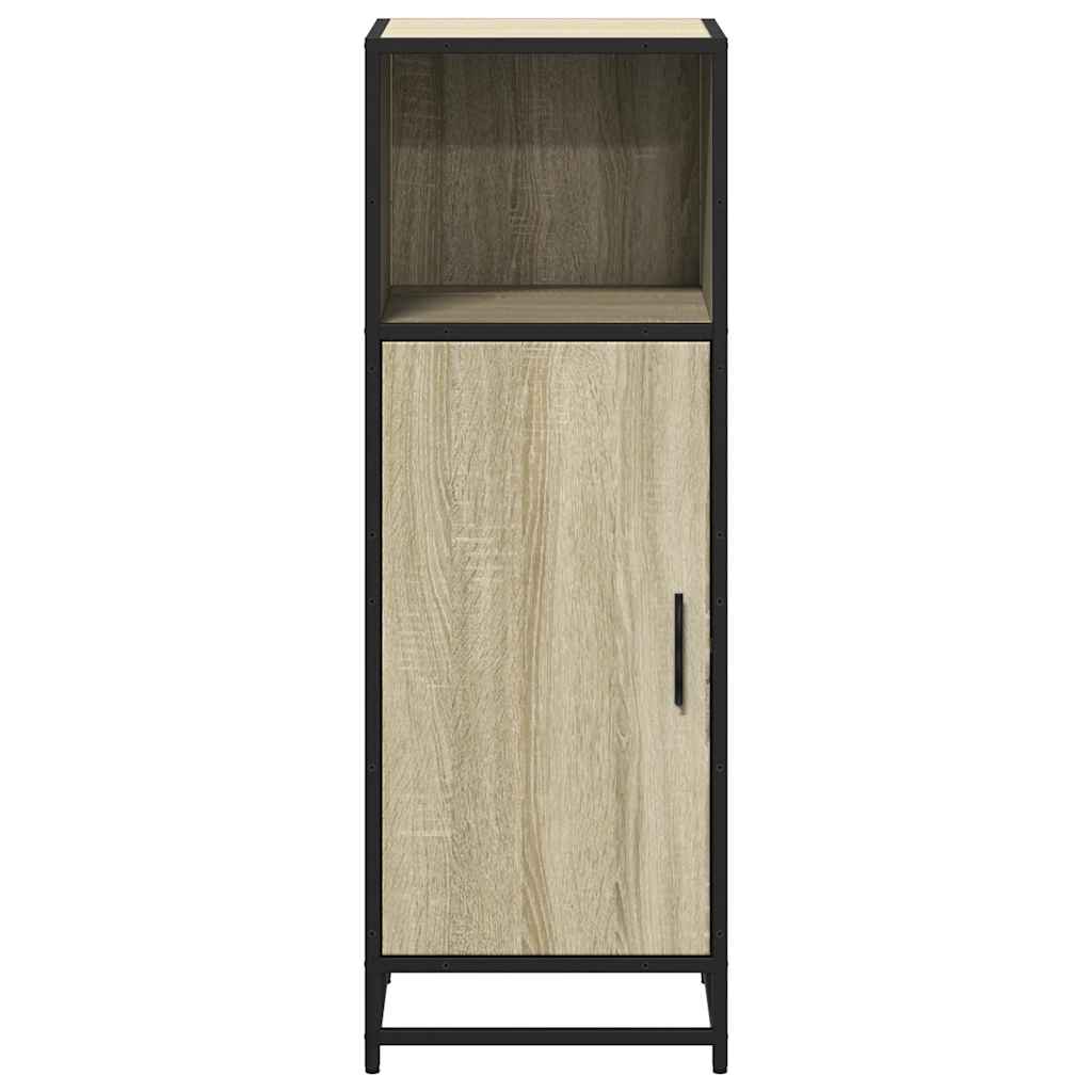 Baderomsskap Sonoma eik 35x37,5x100 cm konstruert tre