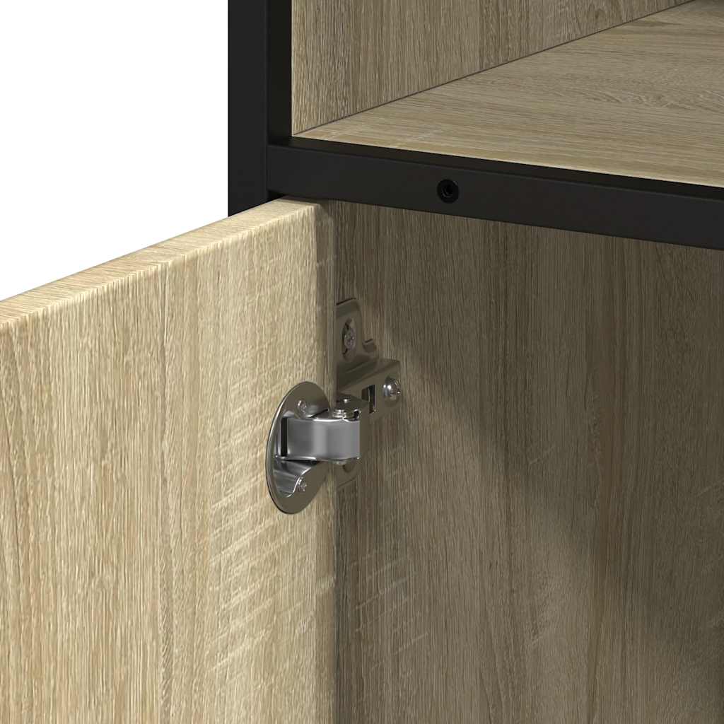 Baderomsskap Sonoma eik 35x37,5x100 cm konstruert tre