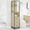 Baderomsskap sonoma eik 35x37,5x166 cm konstruert tre