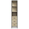 Baderomsskap sonoma eik 35x37,5x166 cm konstruert tre