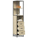 Baderomsskap sonoma eik 35x37,5x166 cm konstruert tre