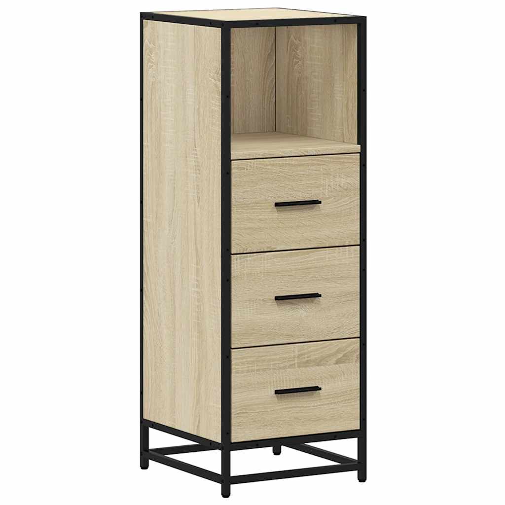 Baderomsskap sonoma eik 35x37,5x100 cm konstruert tre