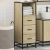 Baderomsskap sonoma eik 35x37,5x100 cm konstruert tre