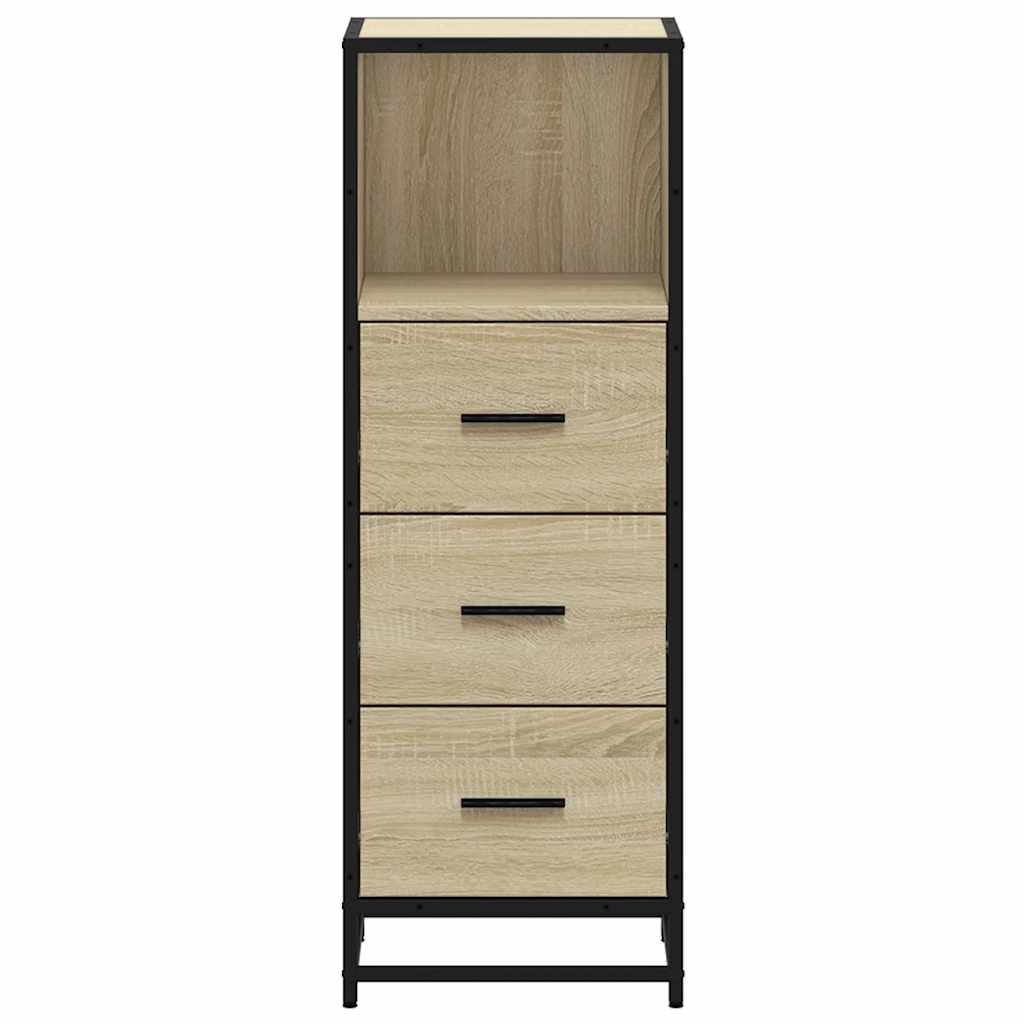 Baderomsskap sonoma eik 35x37,5x100 cm konstruert tre