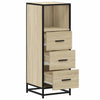 Baderomsskap sonoma eik 35x37,5x100 cm konstruert tre