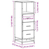 Baderomsskap sonoma eik 35x37,5x100 cm konstruert tre
