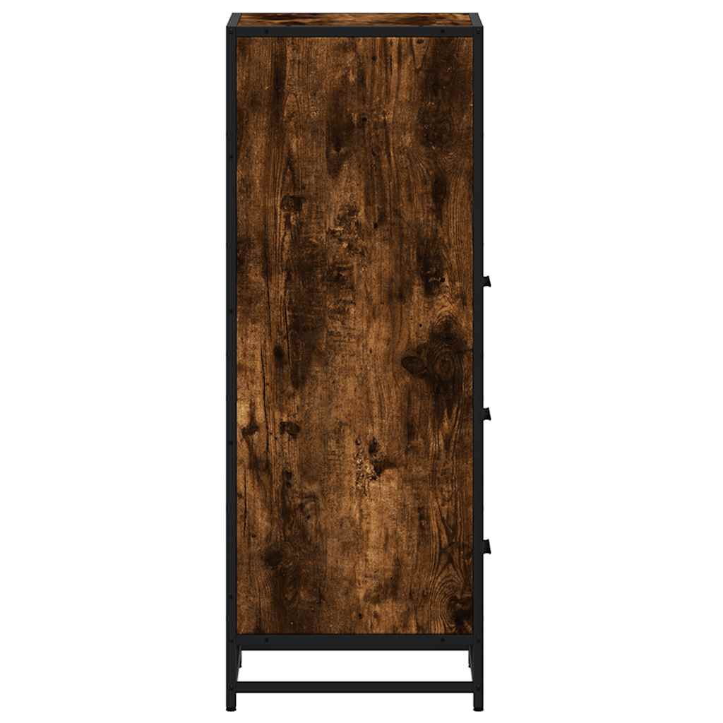 Baderomsskap røkt eik 35x37,5x100 cm konstruert tre