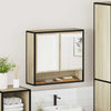 Baderomsspeilskap Sonoma eik 65x20x60 cm konstruert tre