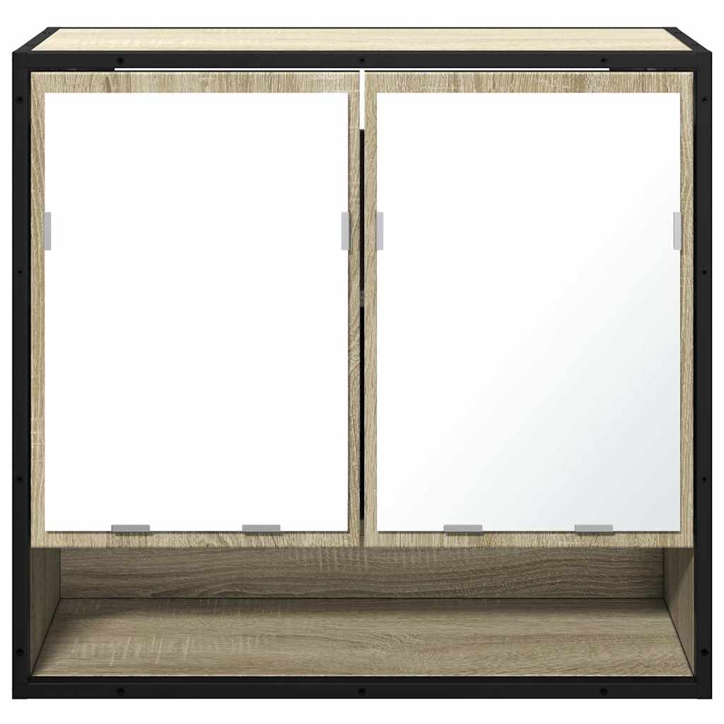 Baderomsspeilskap Sonoma eik 65x20x60 cm konstruert tre