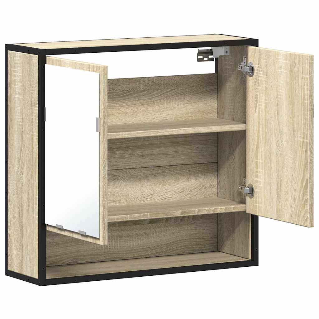 Baderomsspeilskap Sonoma eik 65x20x60 cm konstruert tre
