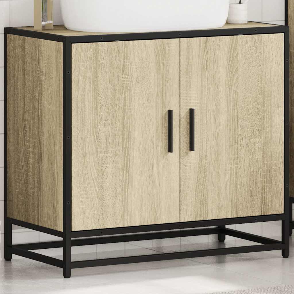 Baderomsskap Sonoma eik 65x33x60 cm konstruert tre