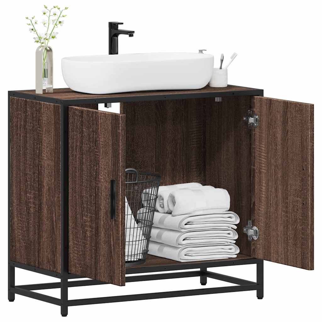Servantskap brun eik 65x33x60 cm konstruert tre