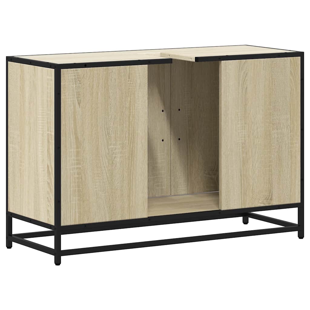 Baderomsskap Sonoma eik 90x33x60 cm konstruert tre