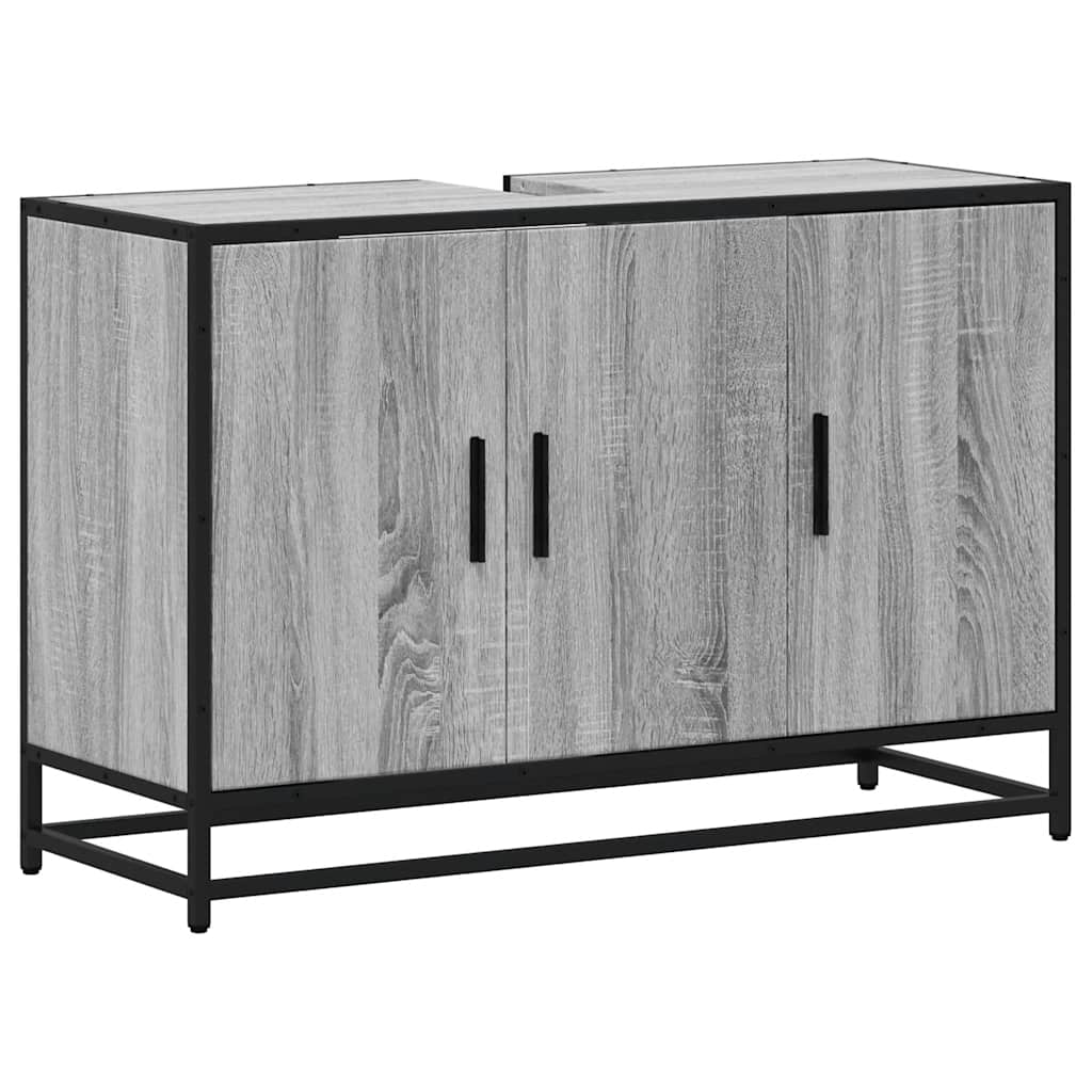 Servantskap grå sonoma 90x33x60 cm konstruert tre