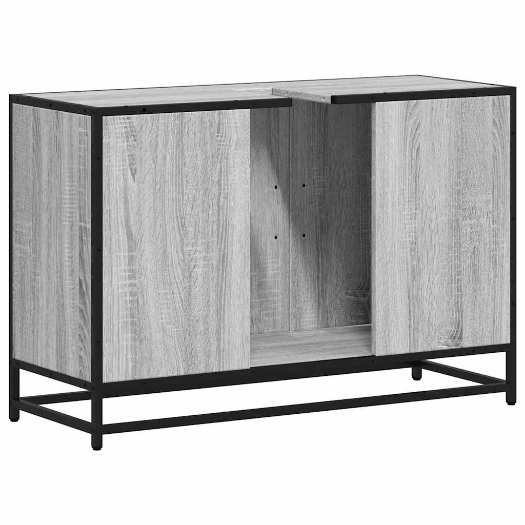 Servantskap grå sonoma 90x33x60 cm konstruert tre