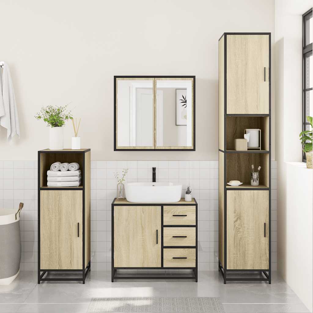 Servantskap sonoma eik 65x33x60 cm konstruert tre
