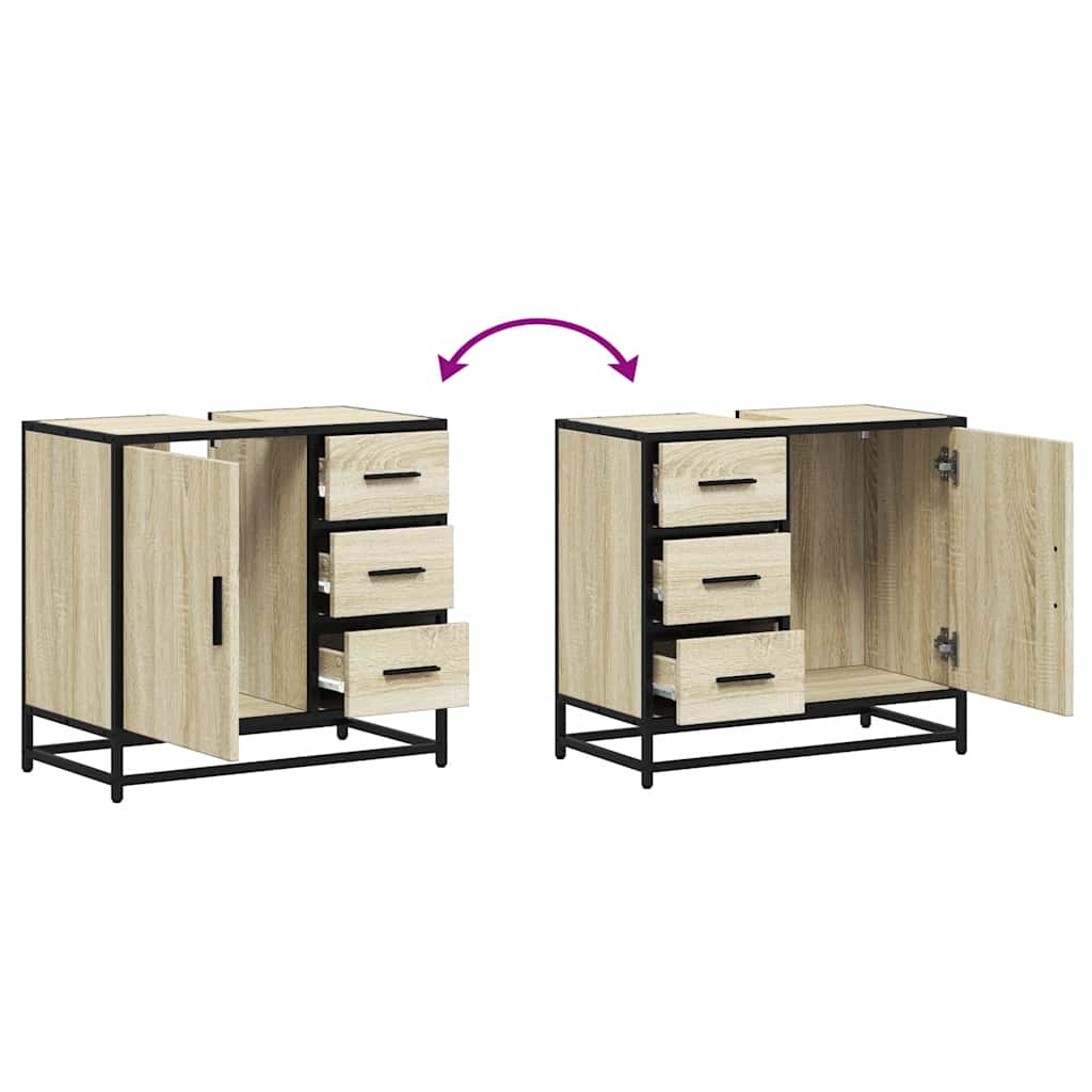 Servantskap sonoma eik 65x33x60 cm konstruert tre