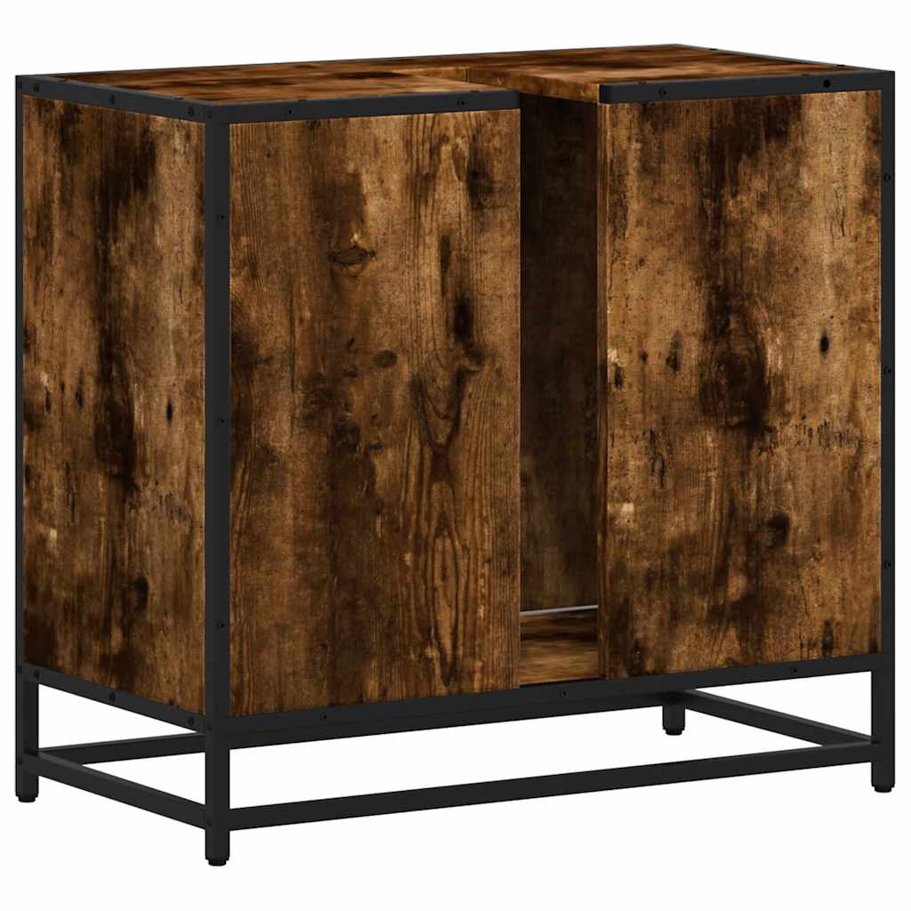 Baderomsskap røkt eik 65x33x60 cm konstruert tre