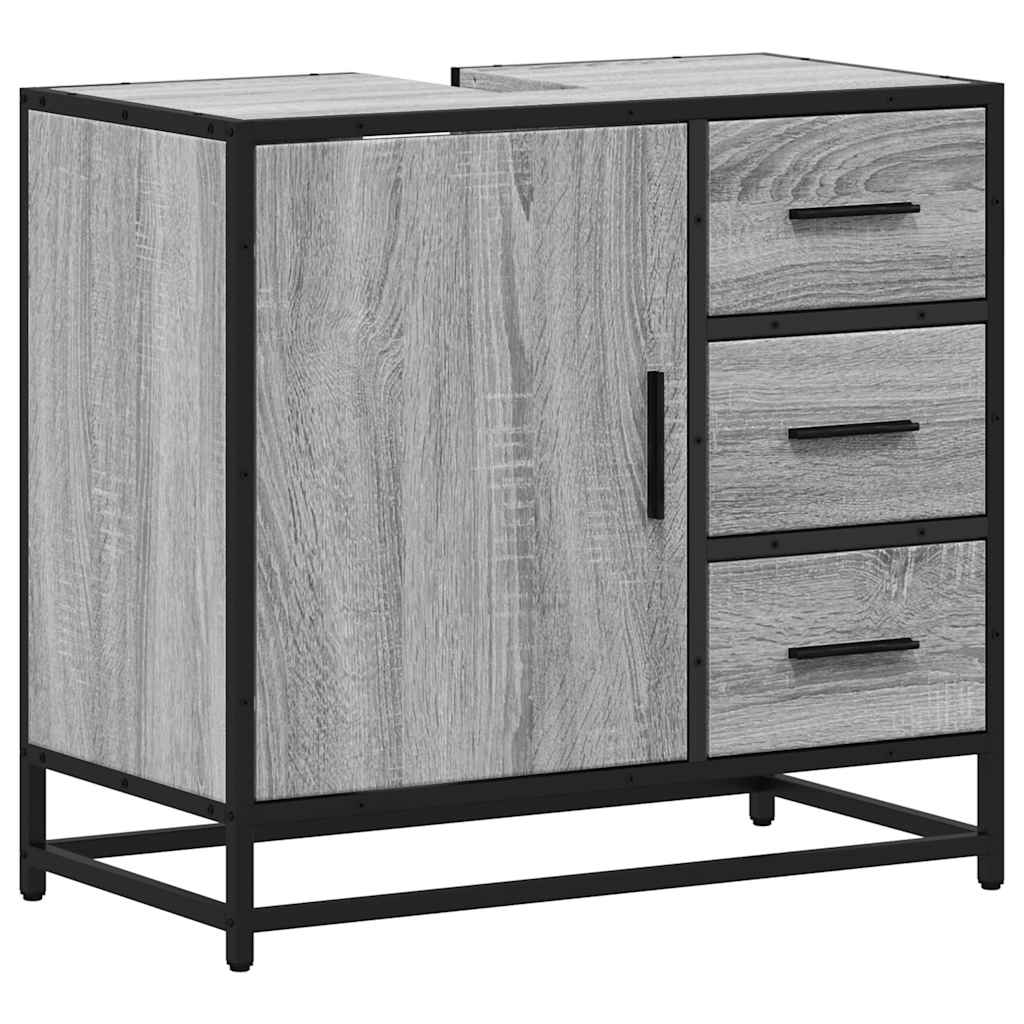 Servantskap grå sonoma 65x33x60 cm konstruert tre