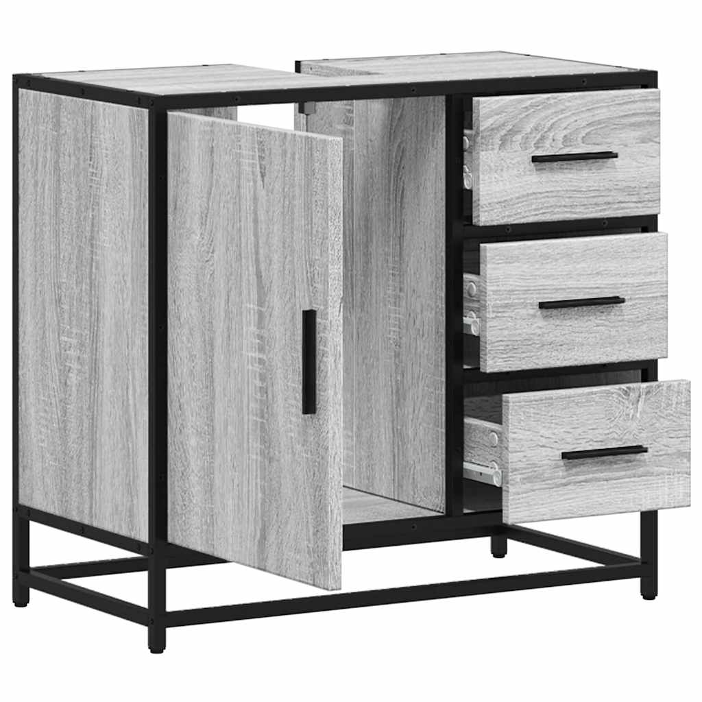 Servantskap grå sonoma 65x33x60 cm konstruert tre