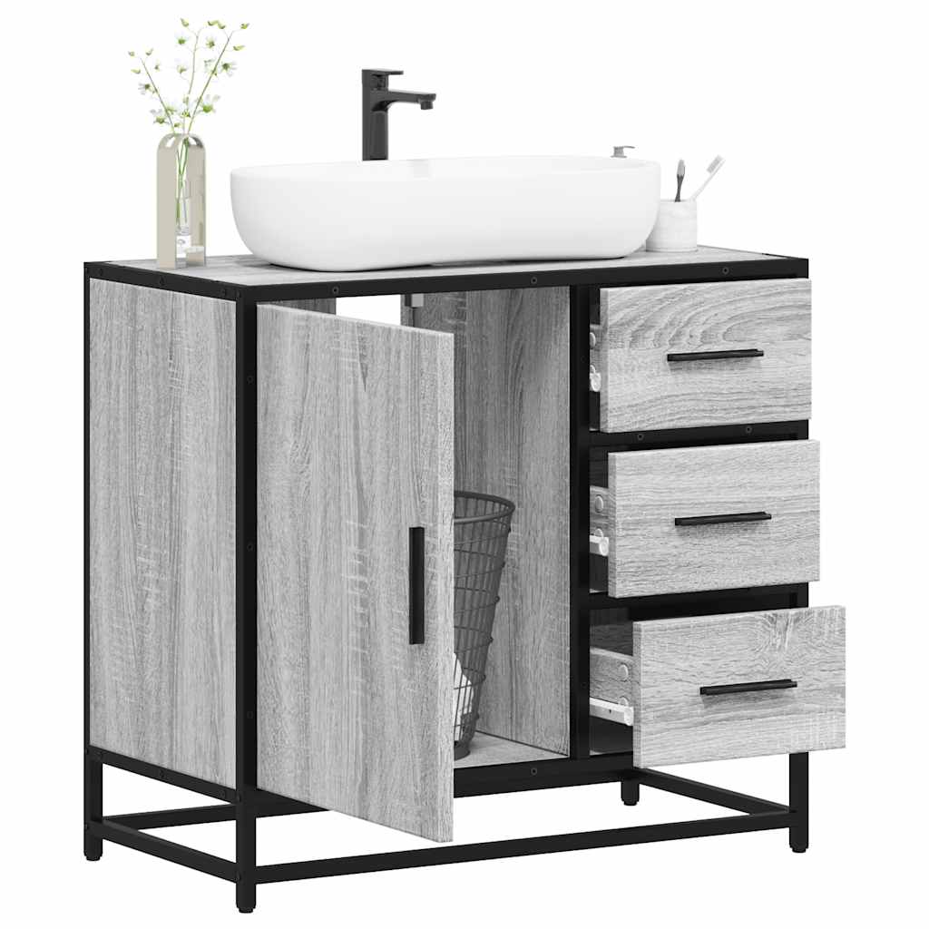 Servantskap grå sonoma 65x33x60 cm konstruert tre