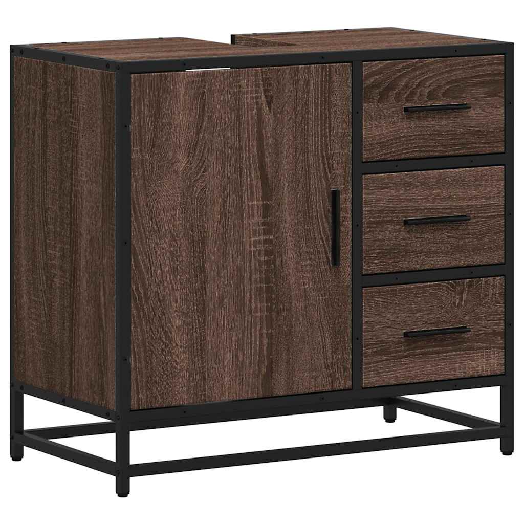 Servantskap brun eik 65x33x60 cm konstruert tre