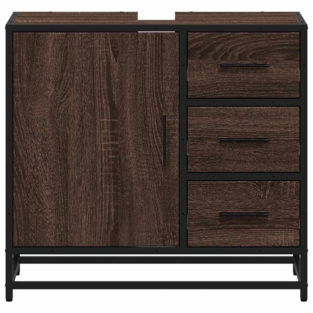 Servantskap brun eik 65x33x60 cm konstruert tre