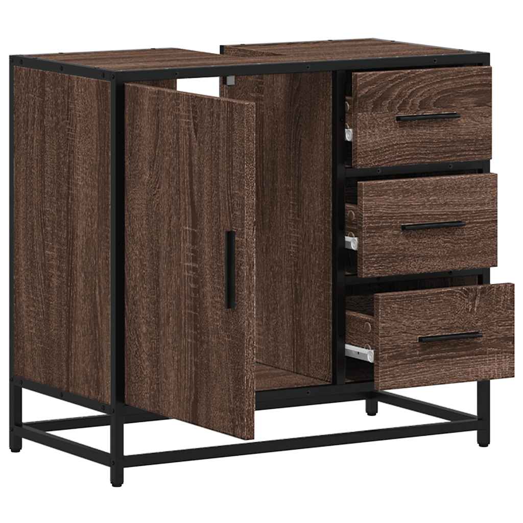 Servantskap brun eik 65x33x60 cm konstruert tre