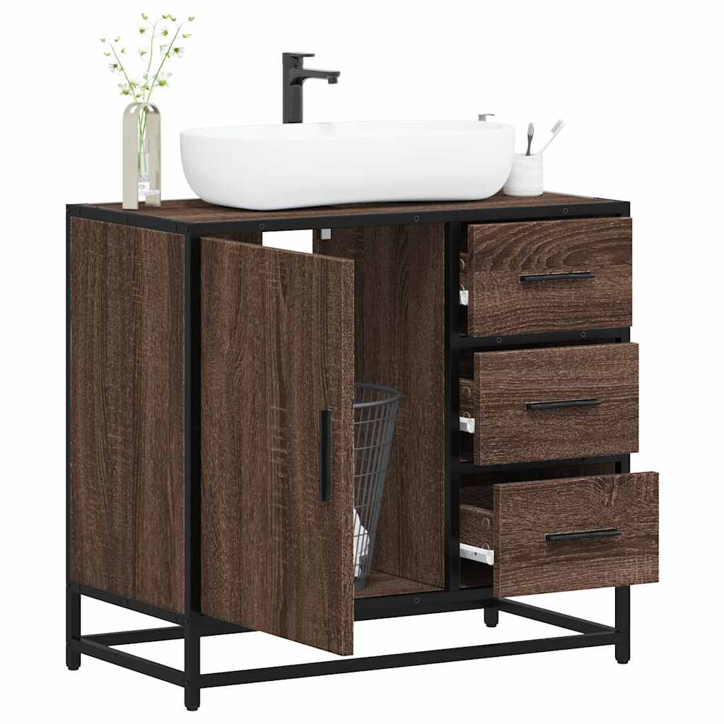 Servantskap brun eik 65x33x60 cm konstruert tre